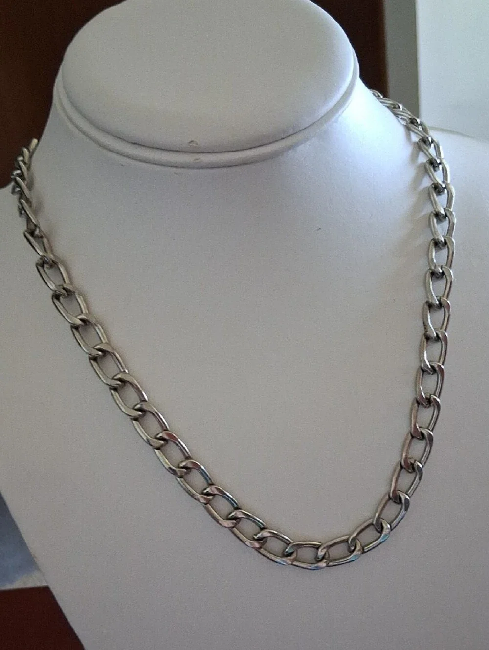 Classic Polished Silver Chain Necklace NN126